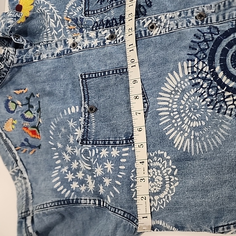 Free People Marrakesh Embroidered Denim Top - Picture 12 of 16